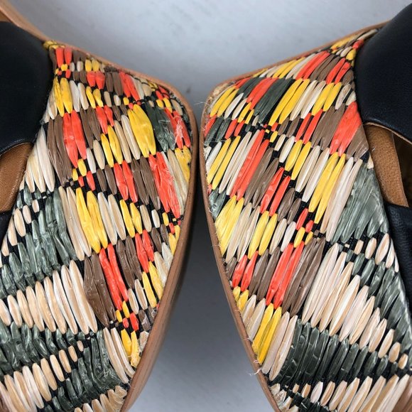 Sam Edelman Women's Size 8.5M Mason Brown Black Leather Multi Platform Heels - Picture 11 of 14